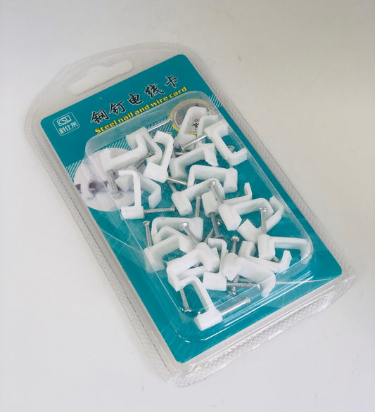 Plastic wire clip in two sizes