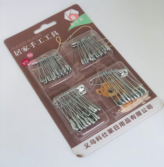 Set of pins in different sizes