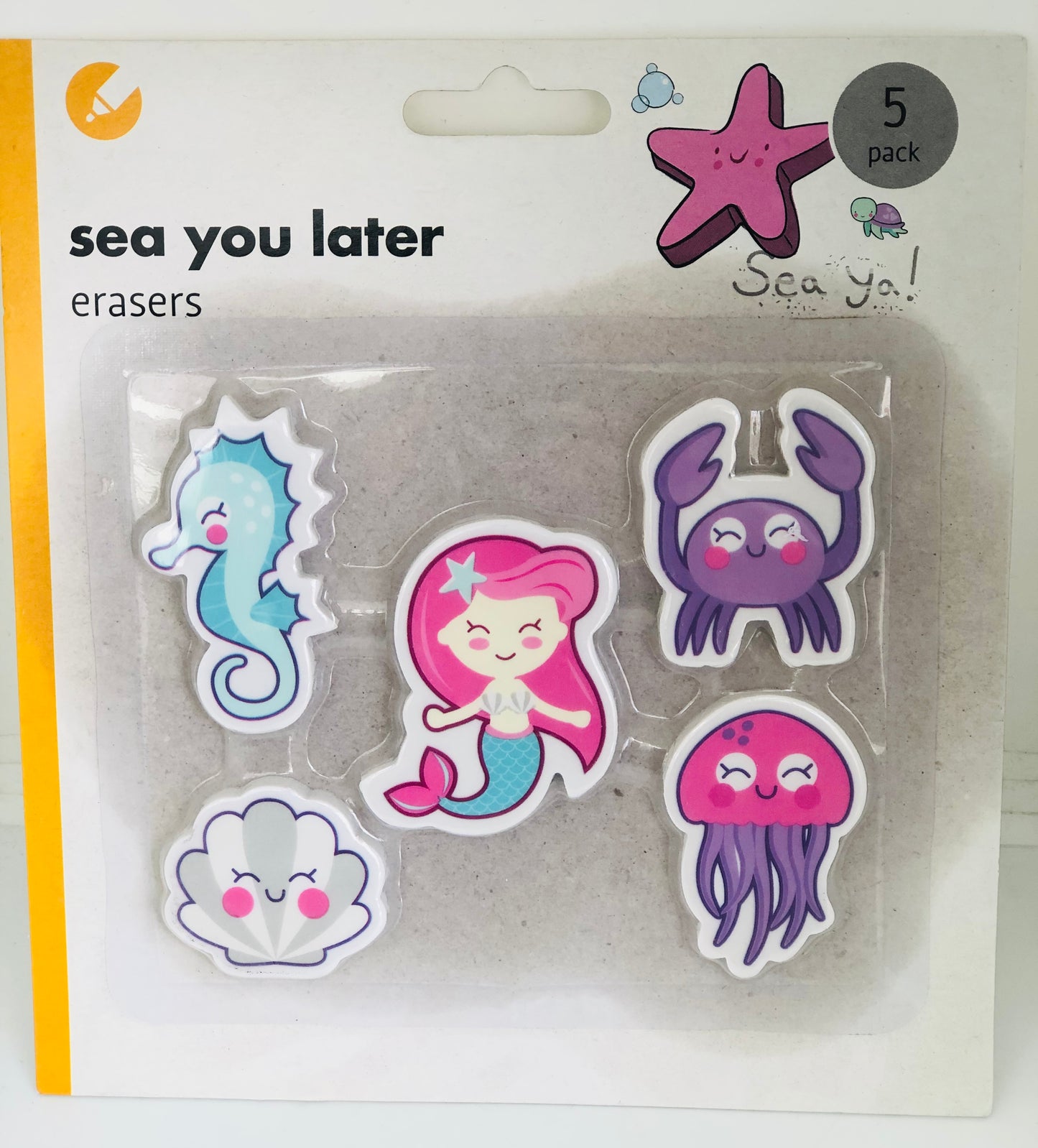 Package of sea erasers 5 pieces
