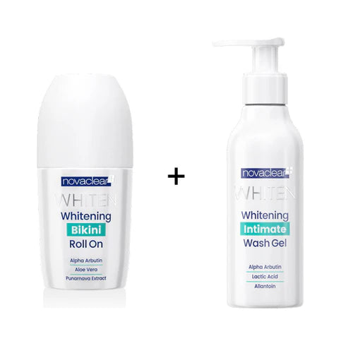 Intimate area lightening roll-on package + gel wash