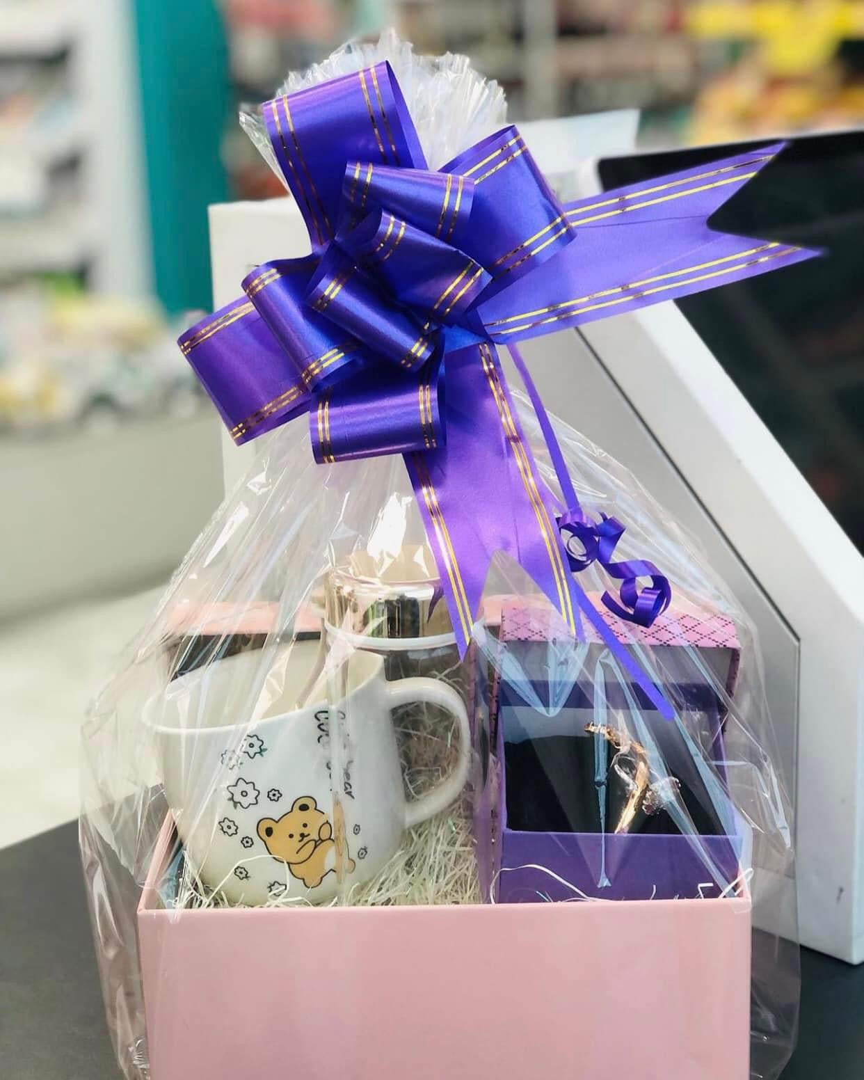 Purple gift package