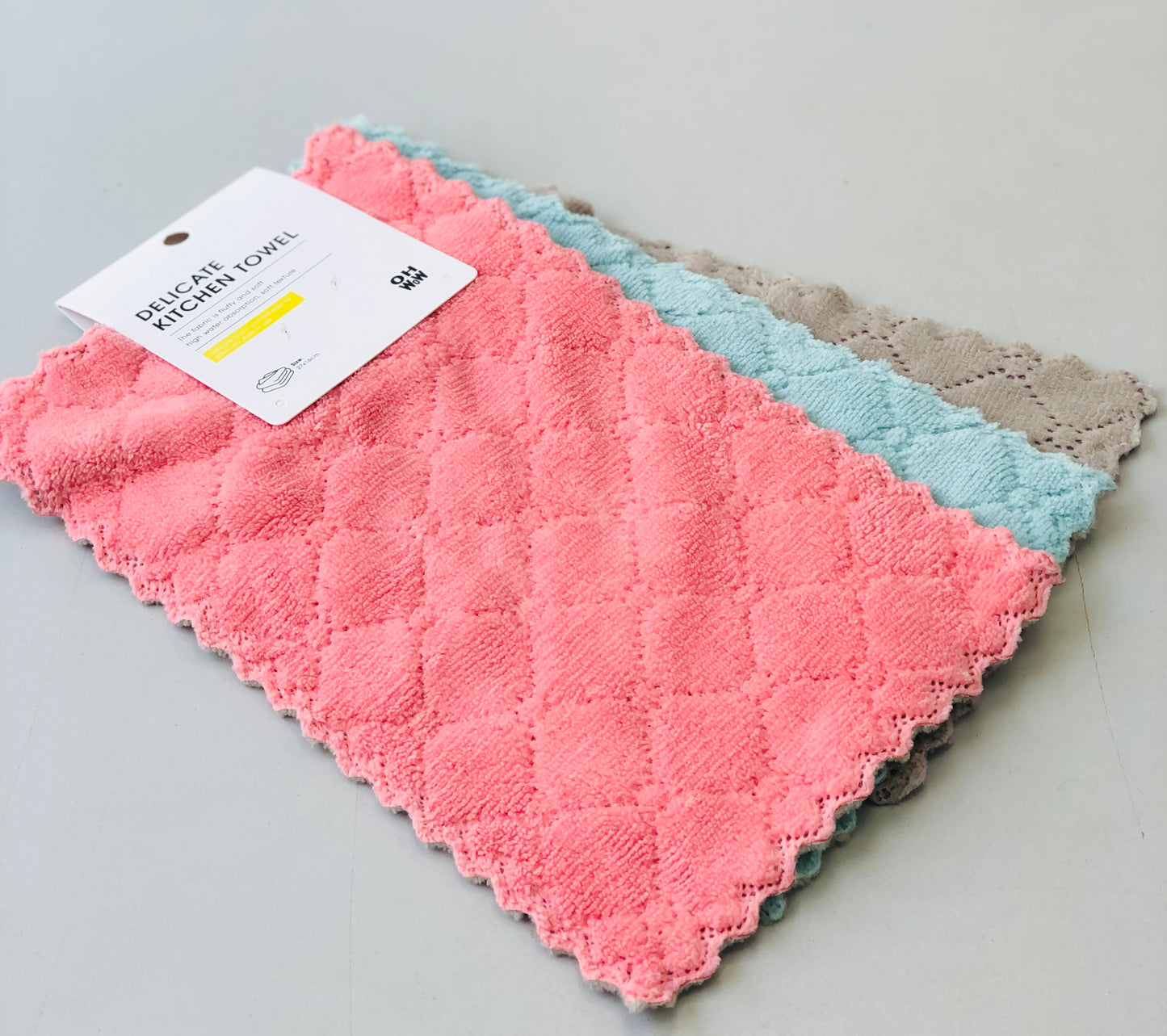 3pcs Dusting and Dishwashing Cloths