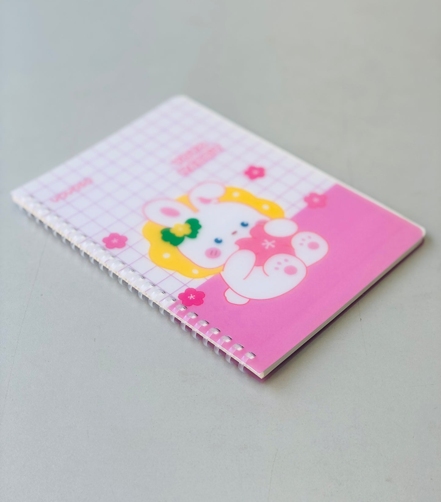 Rabbit Wirebound Notebook 2 Sizes with Plastic Cover