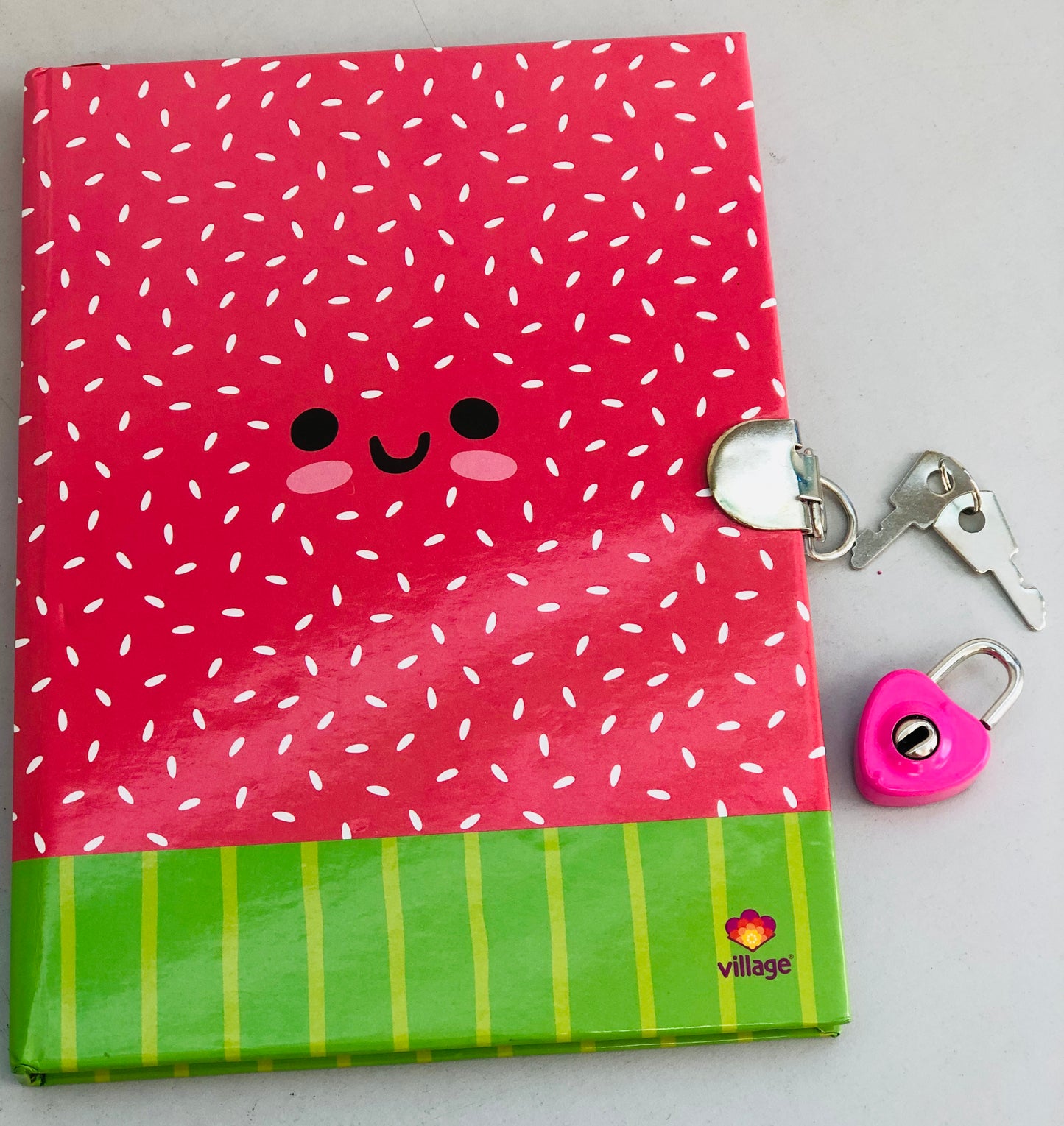 A5 watermelon notebook with lock