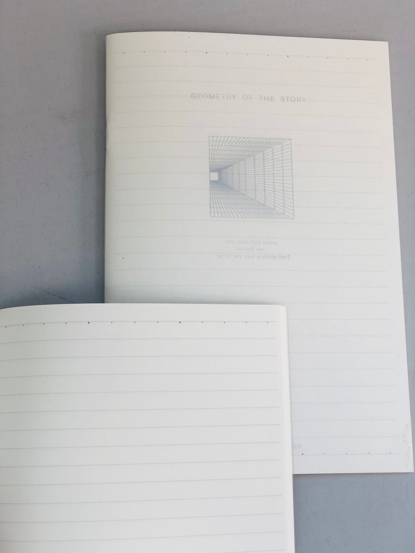 A5 transparent lined notebook