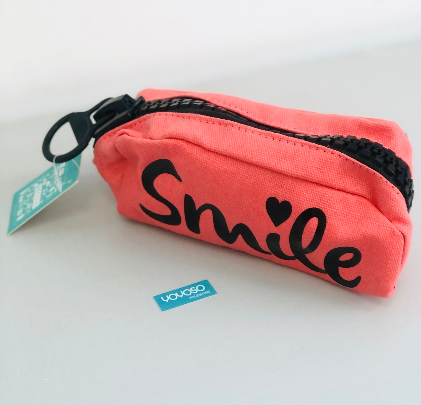 Large zippered canvas pencil case