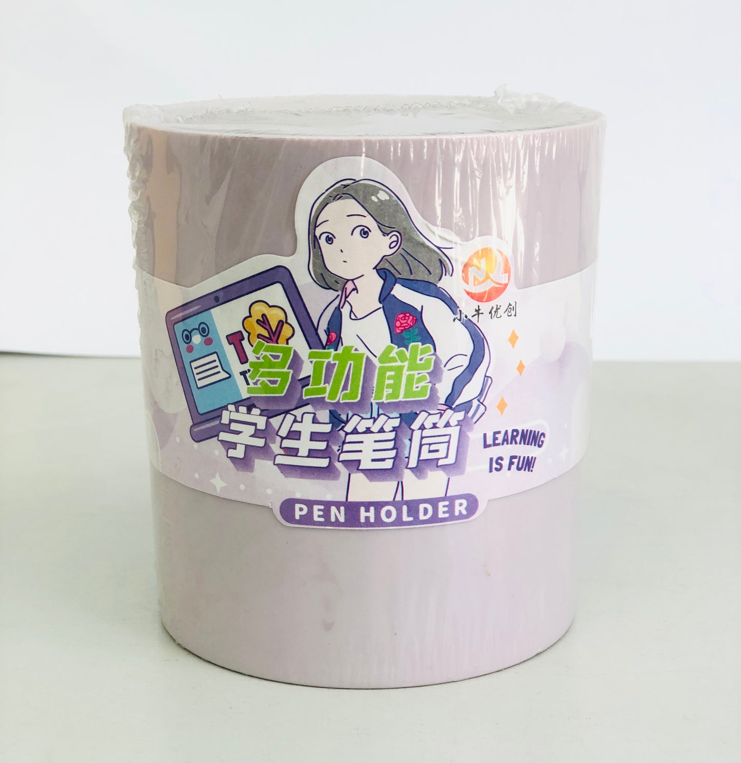 حاملة اقلام بلاستيك اسطوانية الشكل