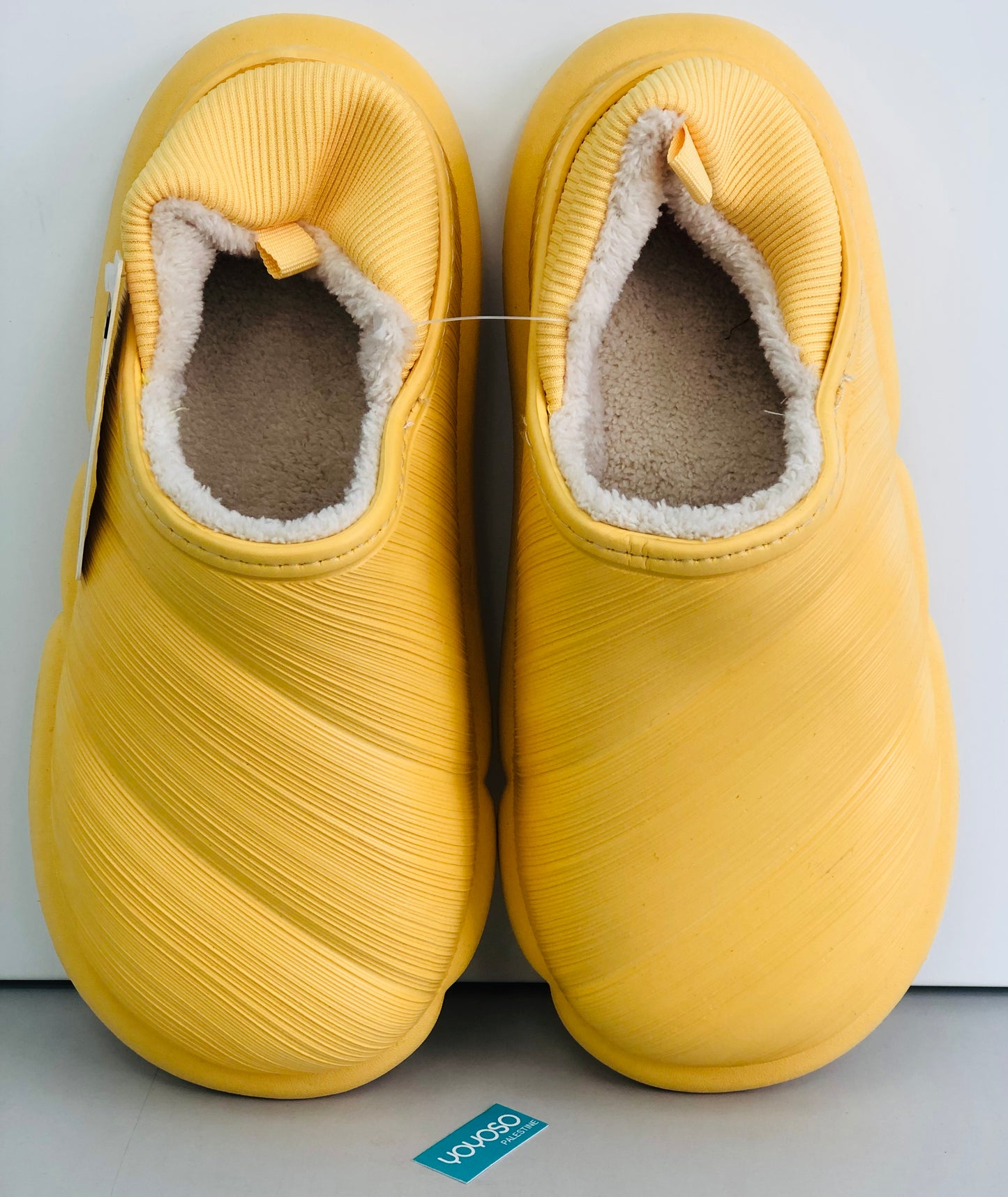 حفاية شتوية جلد مسكرة اصفر