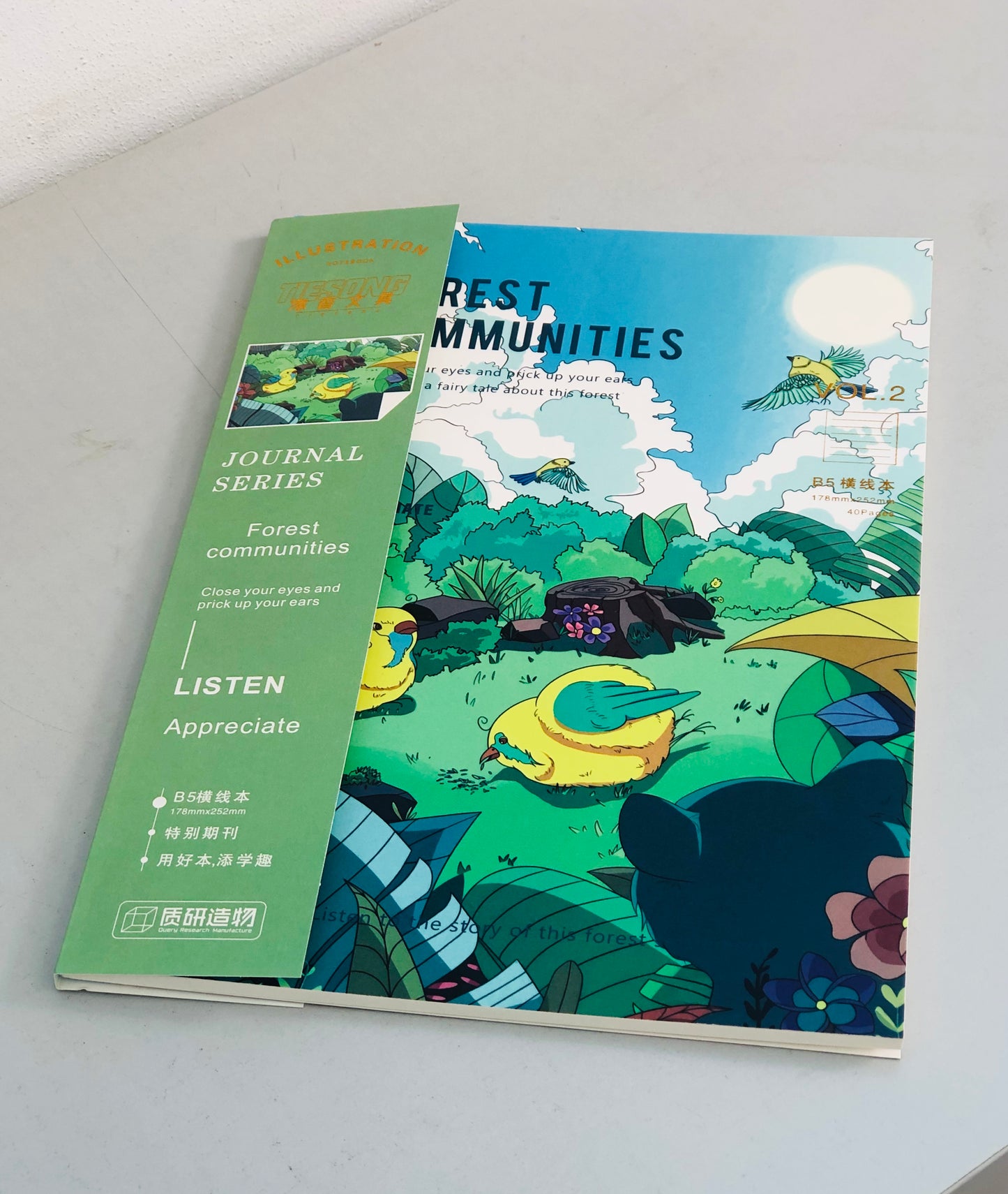A4 large size notebook with various drawings lined