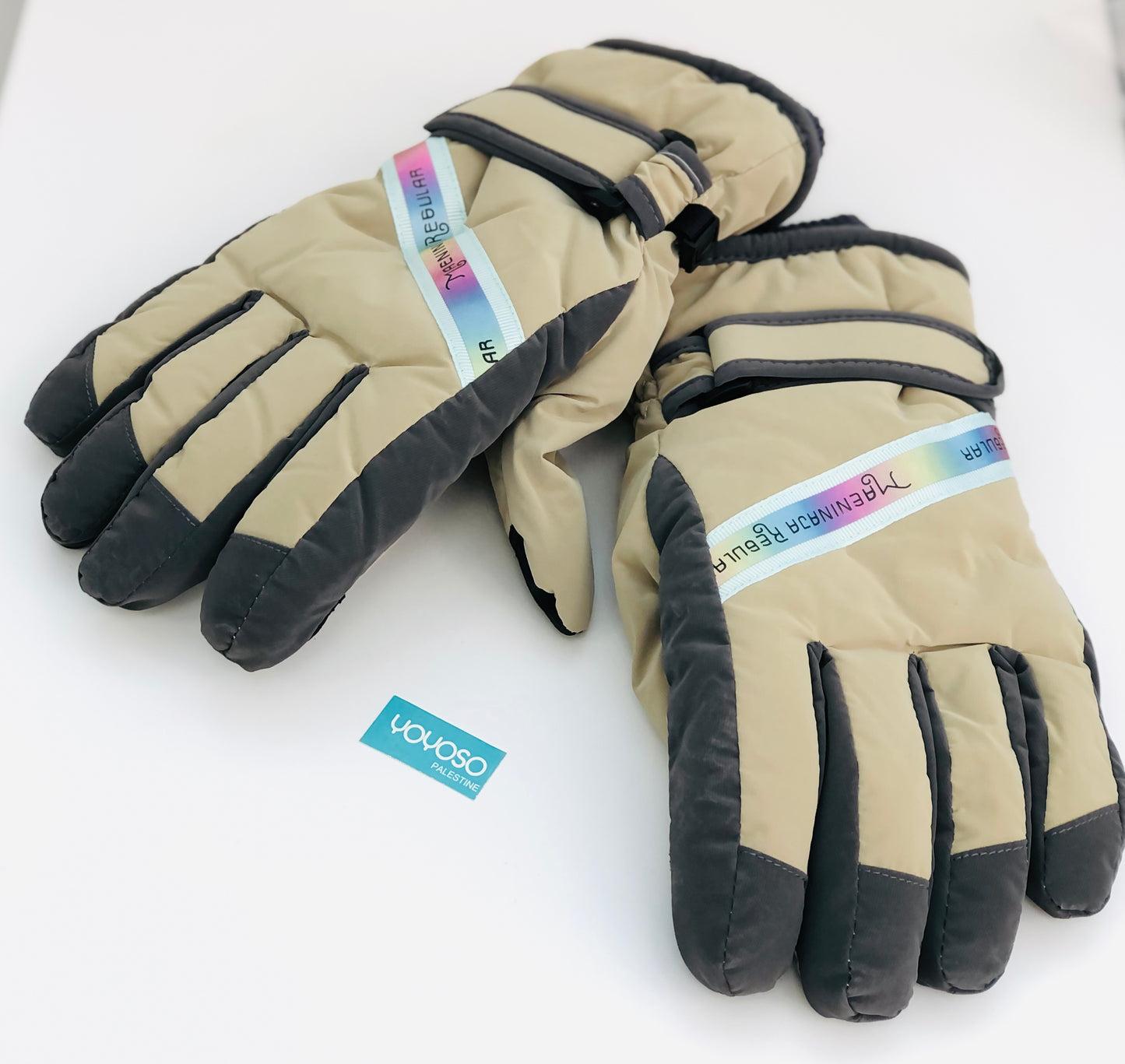 قفازات نايلون مبطنة بفرو