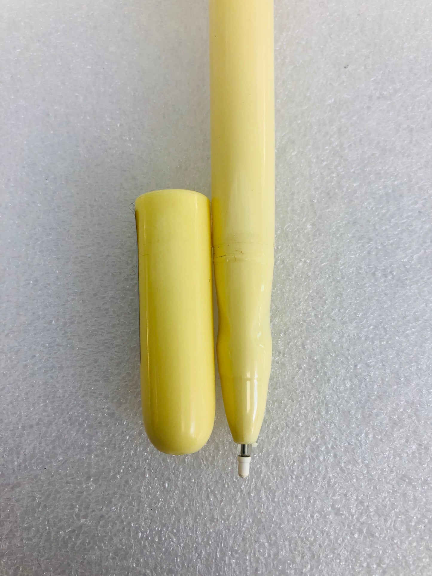 Black ink pen with removable cap