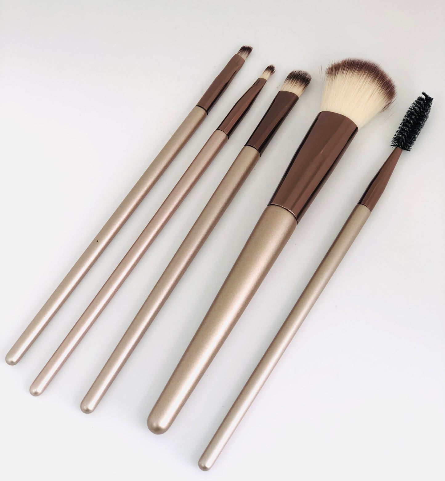 Brown makeup brushes package