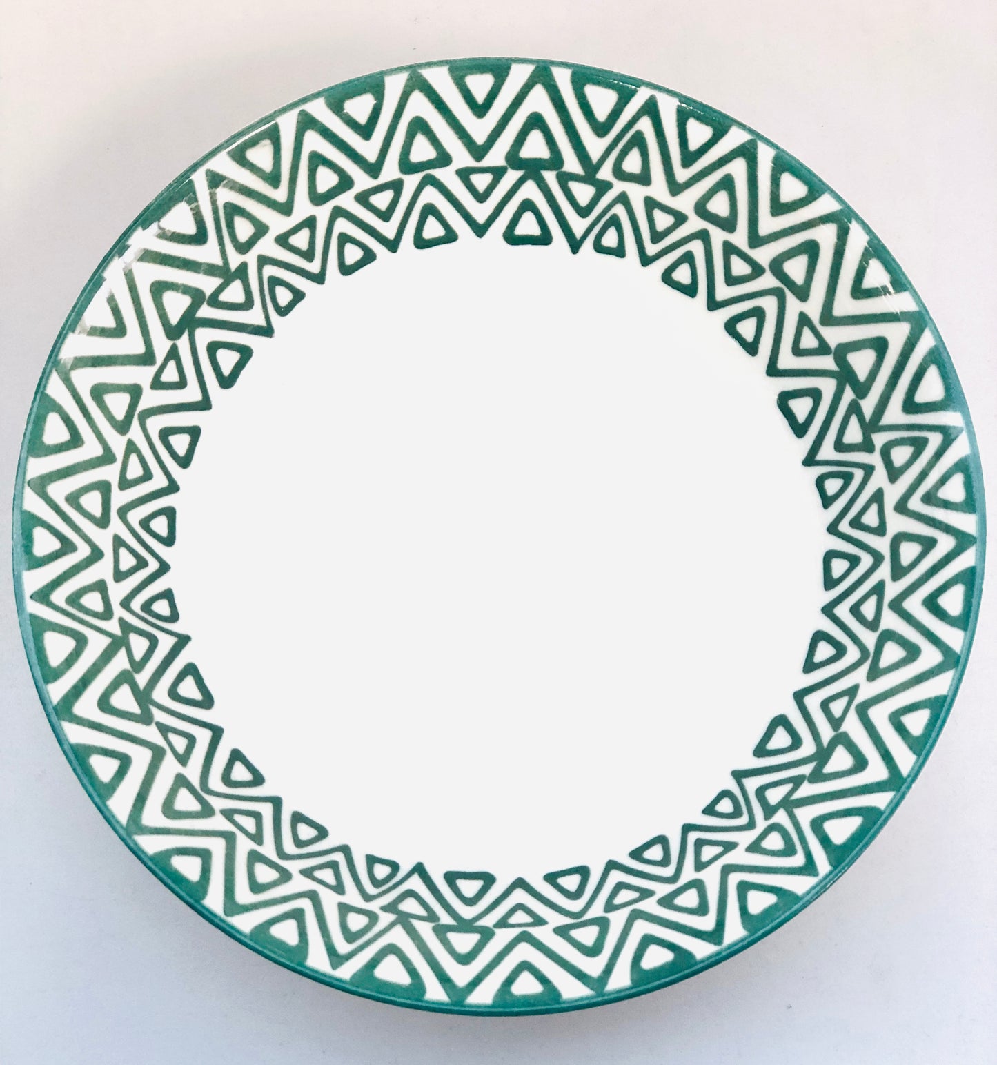 Green ceramic dish, 7 inches