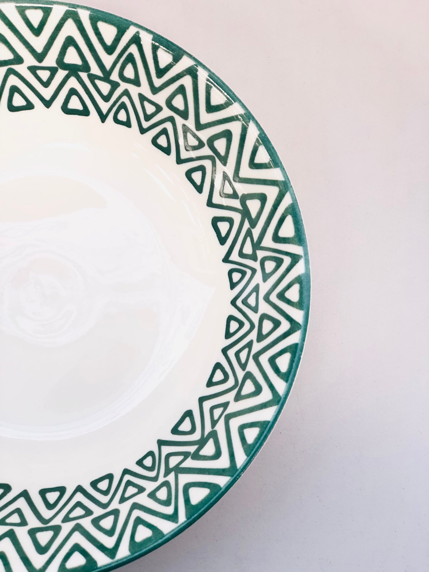 Green ceramic dish, 7 inches