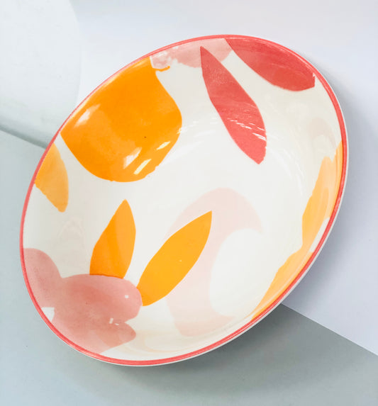 Ceramic plate with random shapes, 7 inches