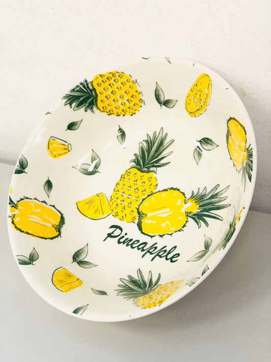 Ceramic pineapple plate, 7 inches