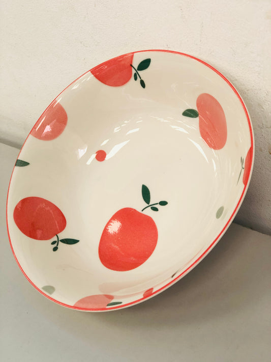 Ceramic apple platter, 7 inches