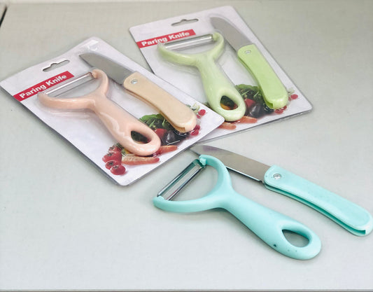 Food peeler with knife