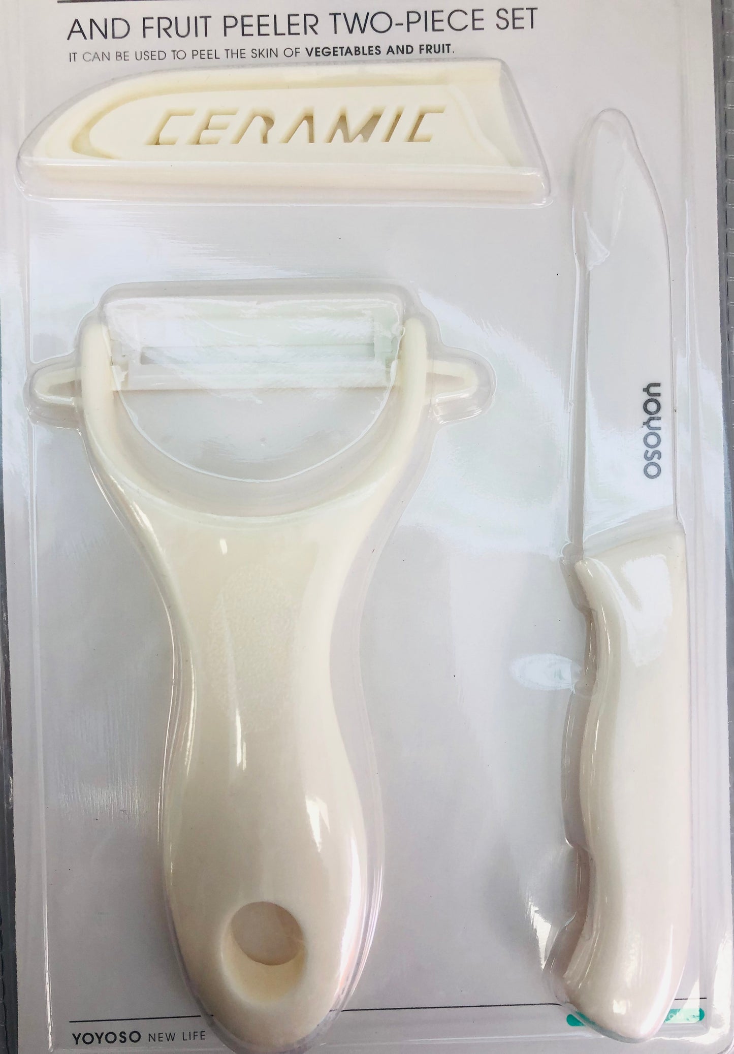 Food peeler with lid knife