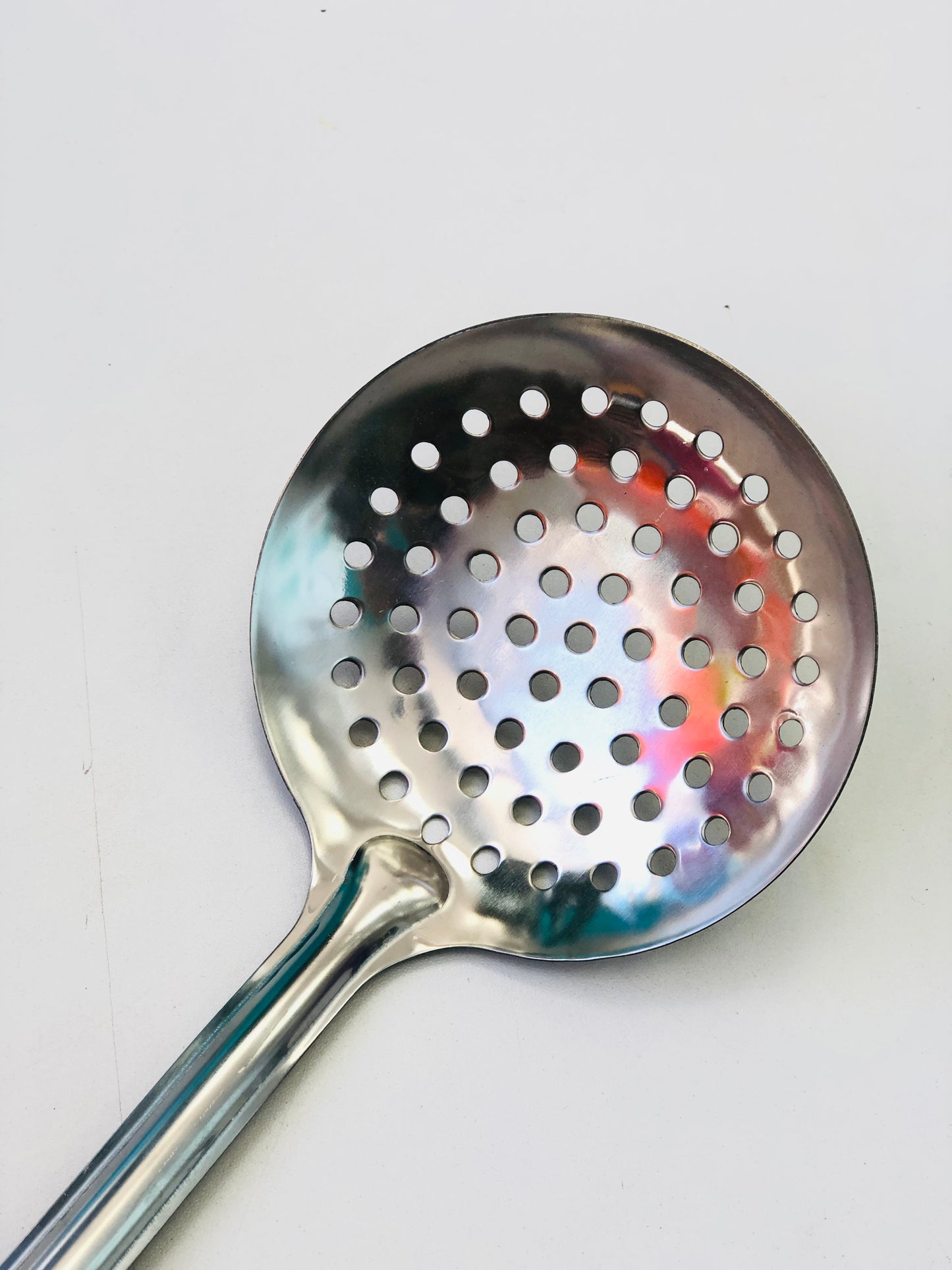 Oil strainer with plastic handle