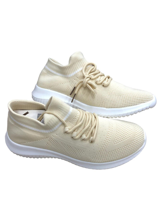 Beige canvas medical shoe