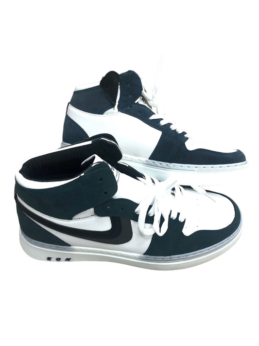 Dark green and white Jordan sneakers
