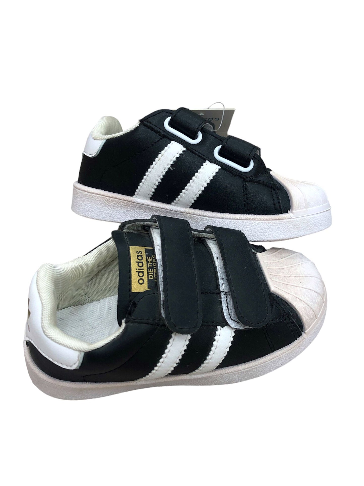Black and white children's shoes