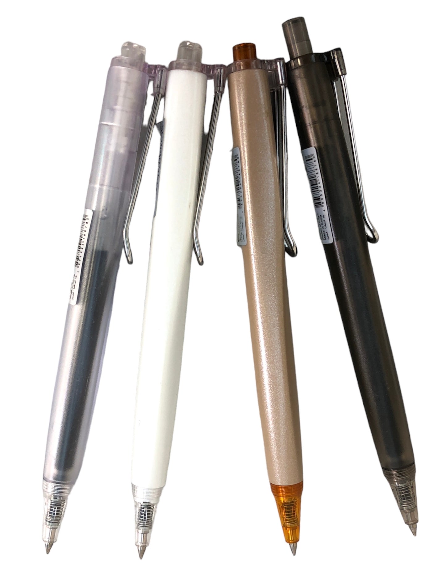 Transparent black ink pen with iron stand