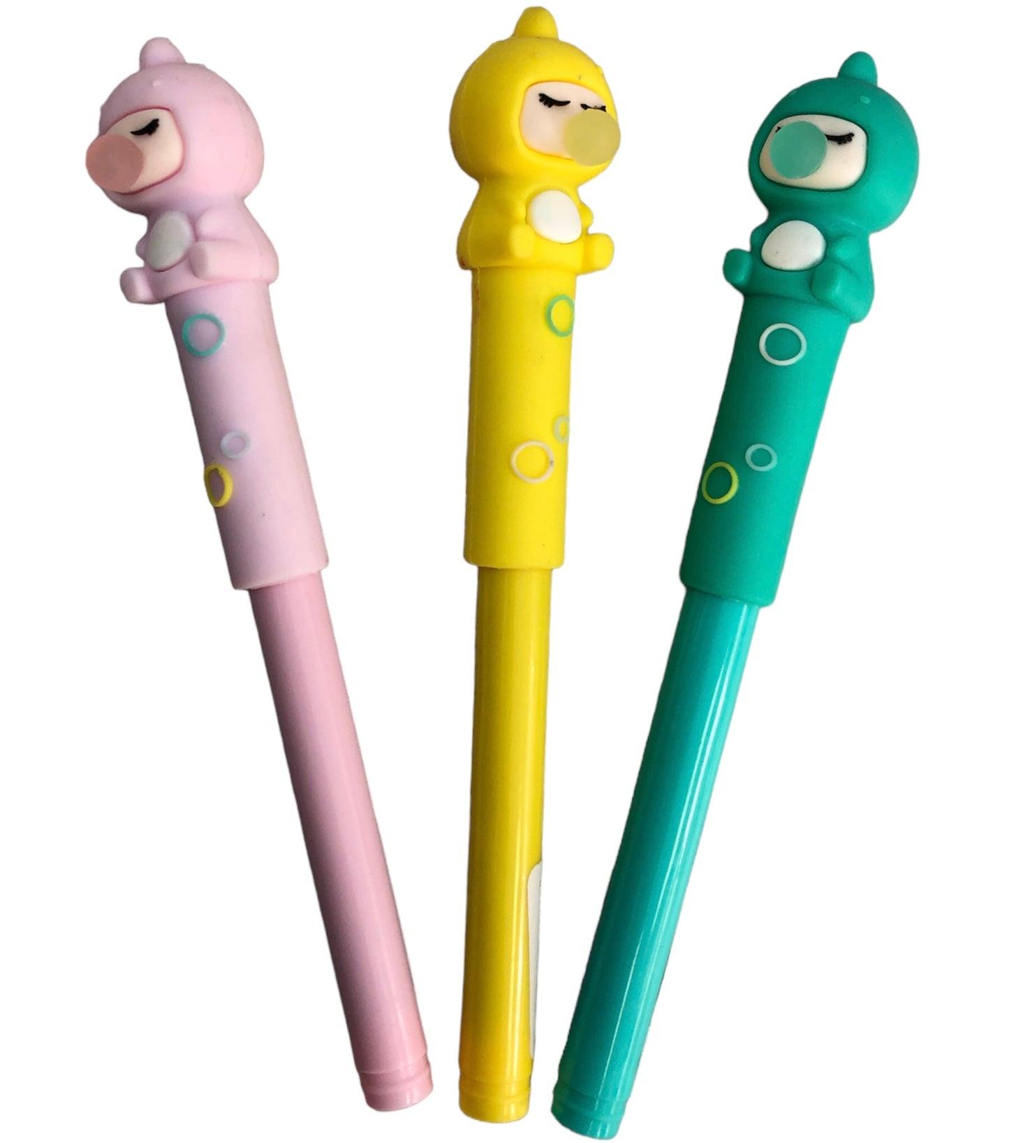 Pink doll pen black ink