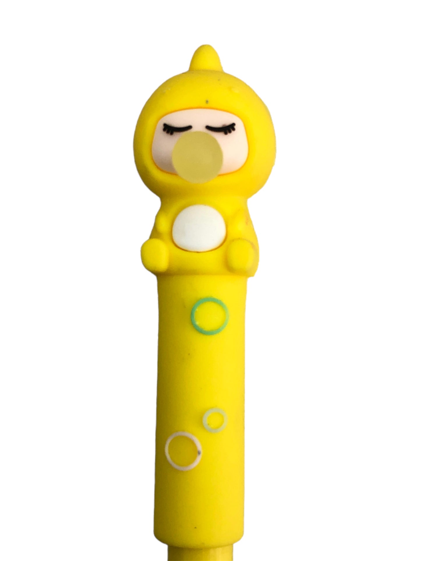 Yellow doll pen with black ink