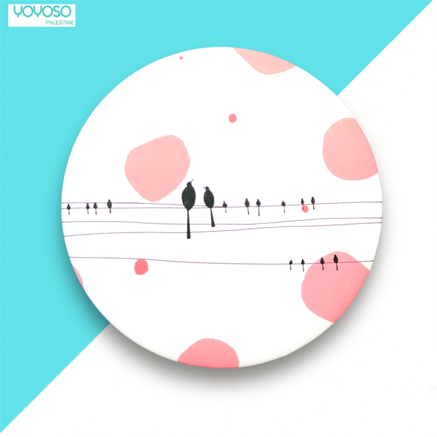 Small size mirror, circle of birds