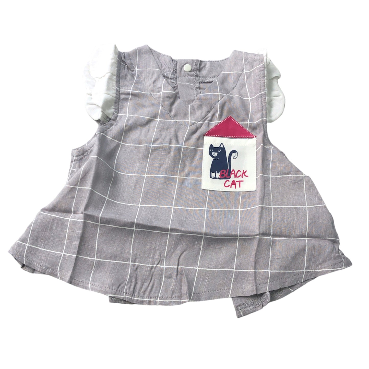 Full cotton baby bib with button