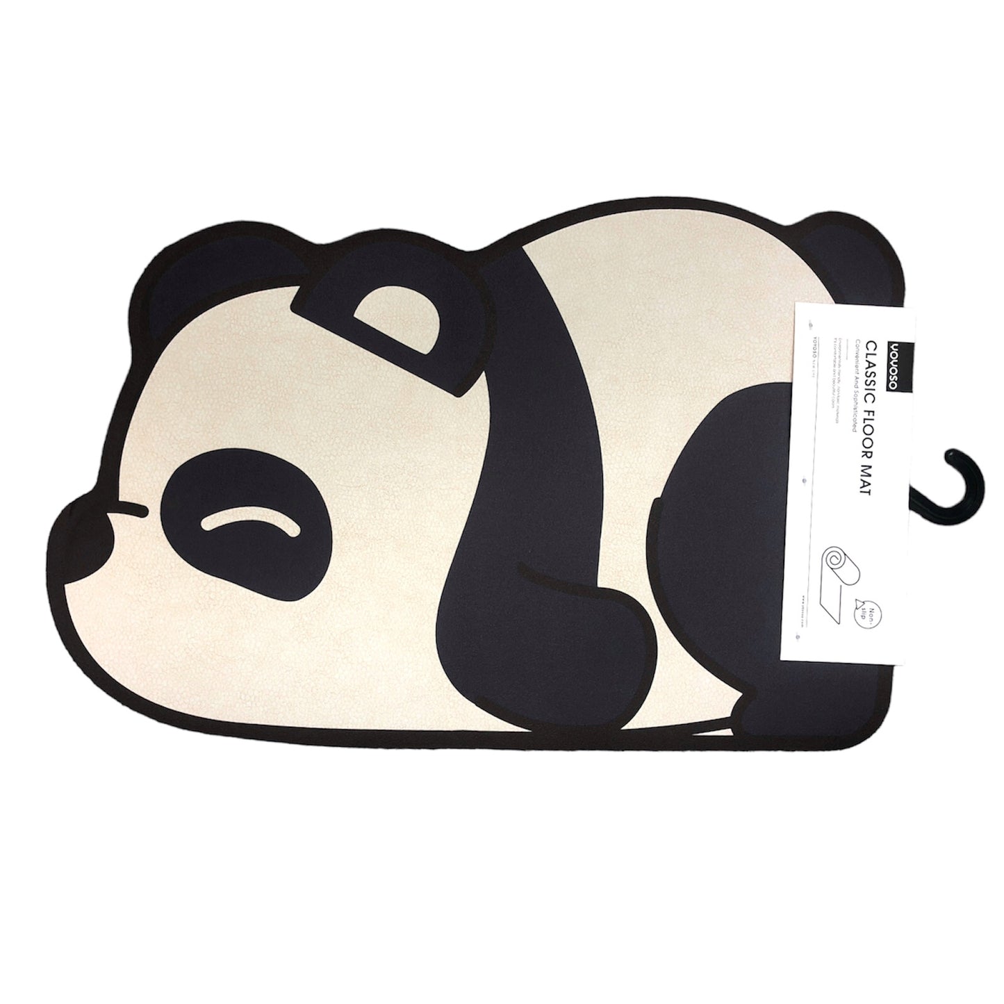 Panda leather floor mat