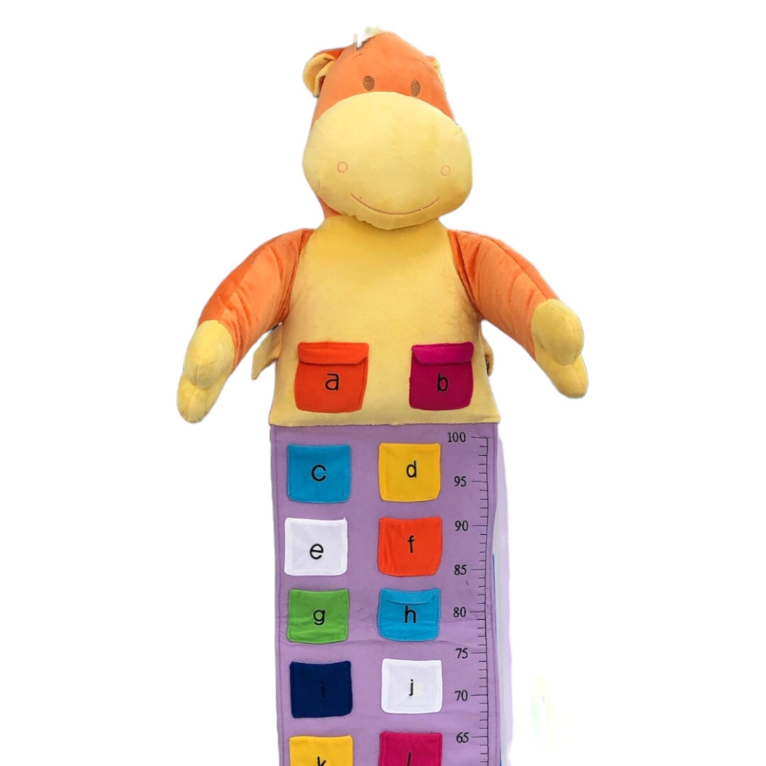 Height measurement game with teaching English letters