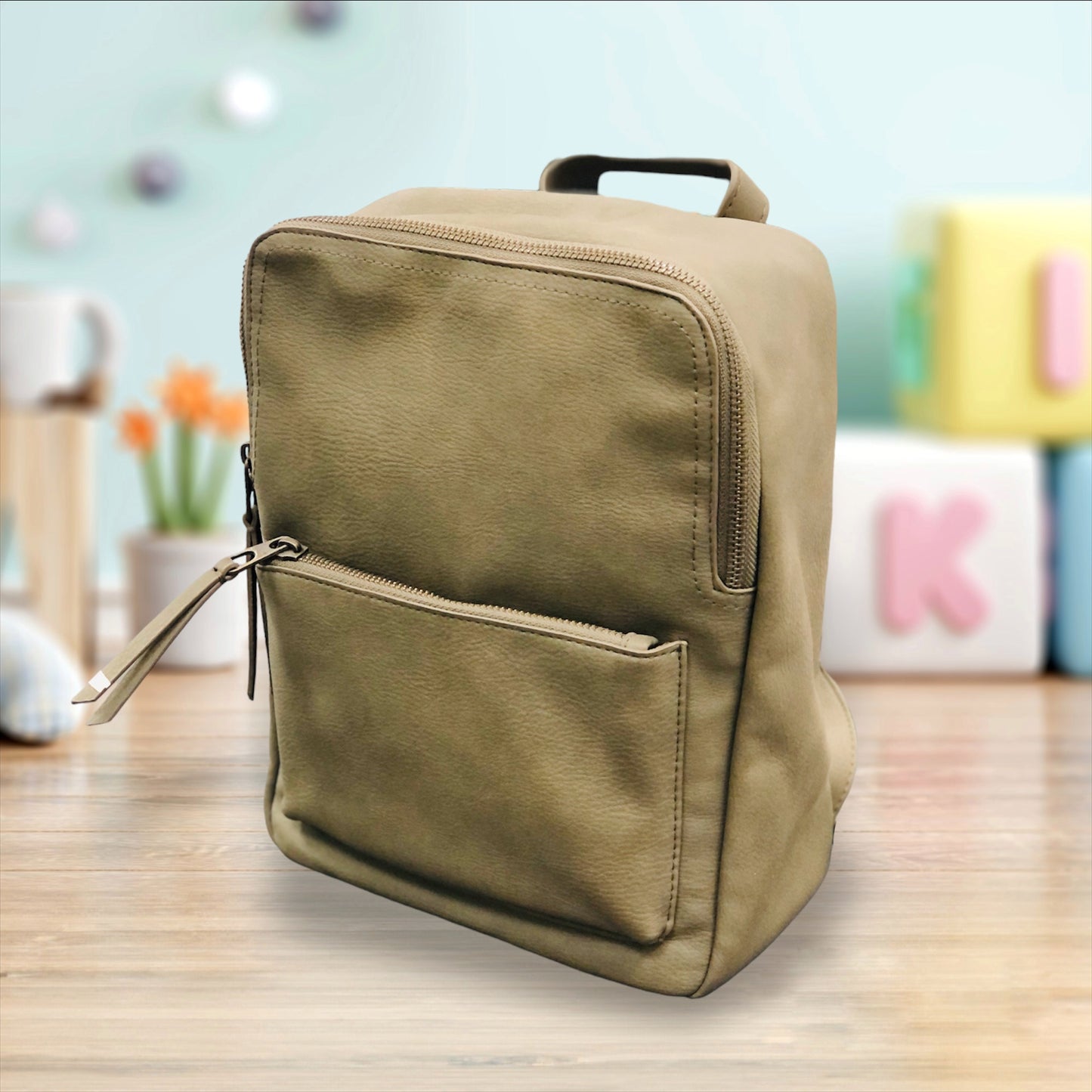 Medium Leather Backpack