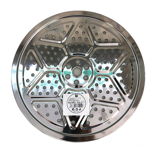 Stainless steel steamer plate, two sizes