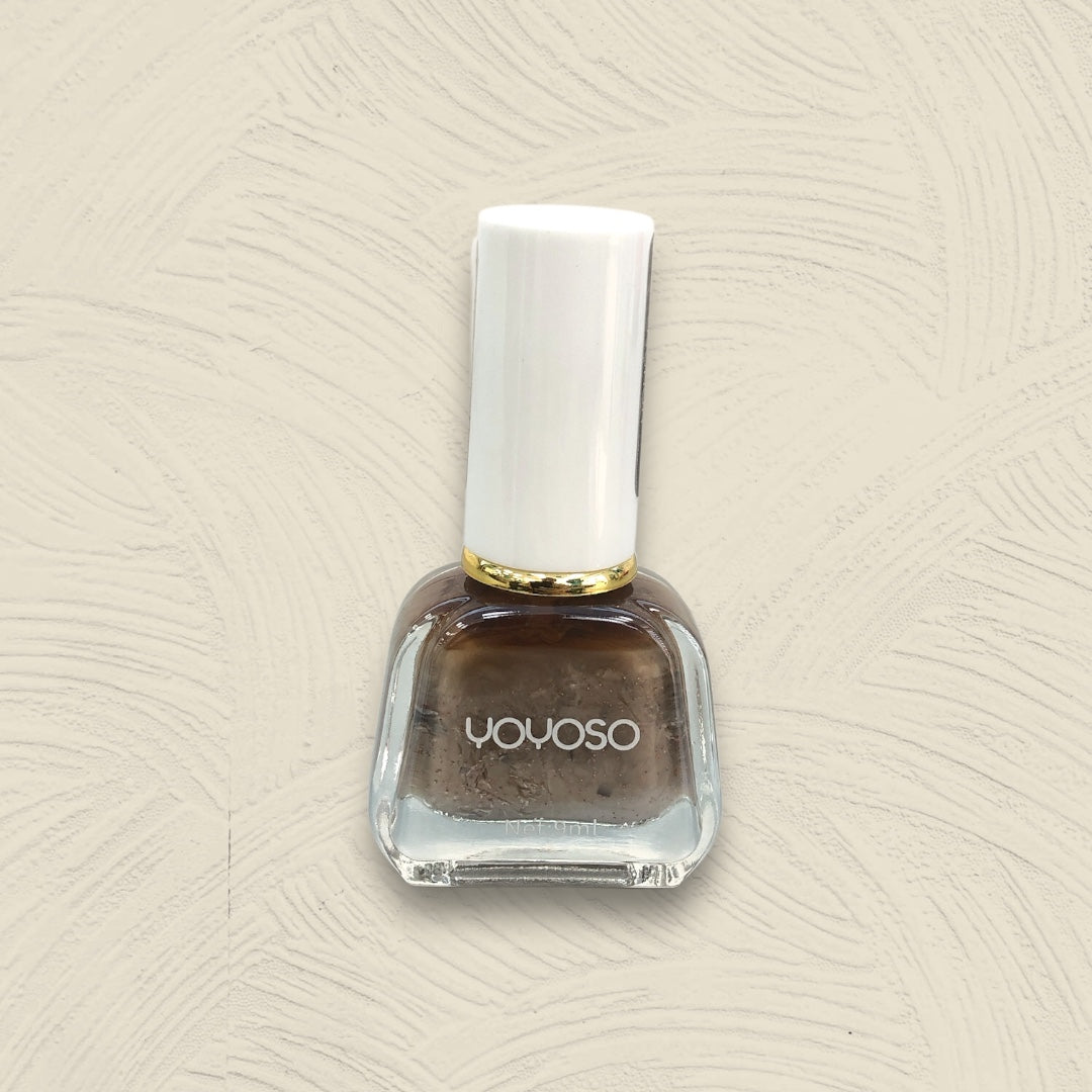 طلاء أظافر بني كاكو لميع