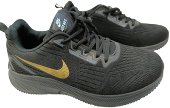 NIKE 2 black and gold men's shoes
