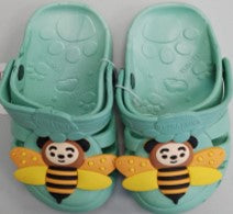 Green bee mascara children's summer sandal