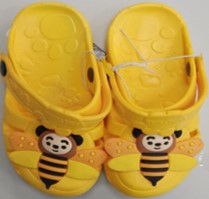 Yellow bee mascara children's summer sandal