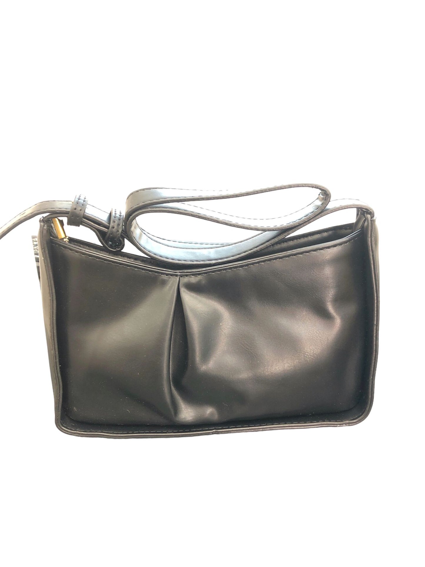 Black leather ladies bag