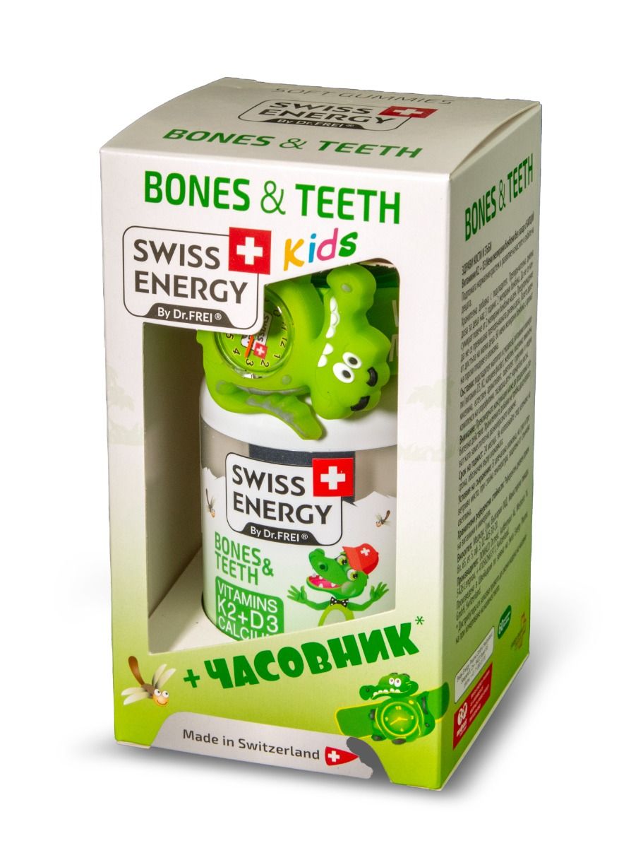 Swiss Energy, BONES & TEETH, 60 soft gummies
