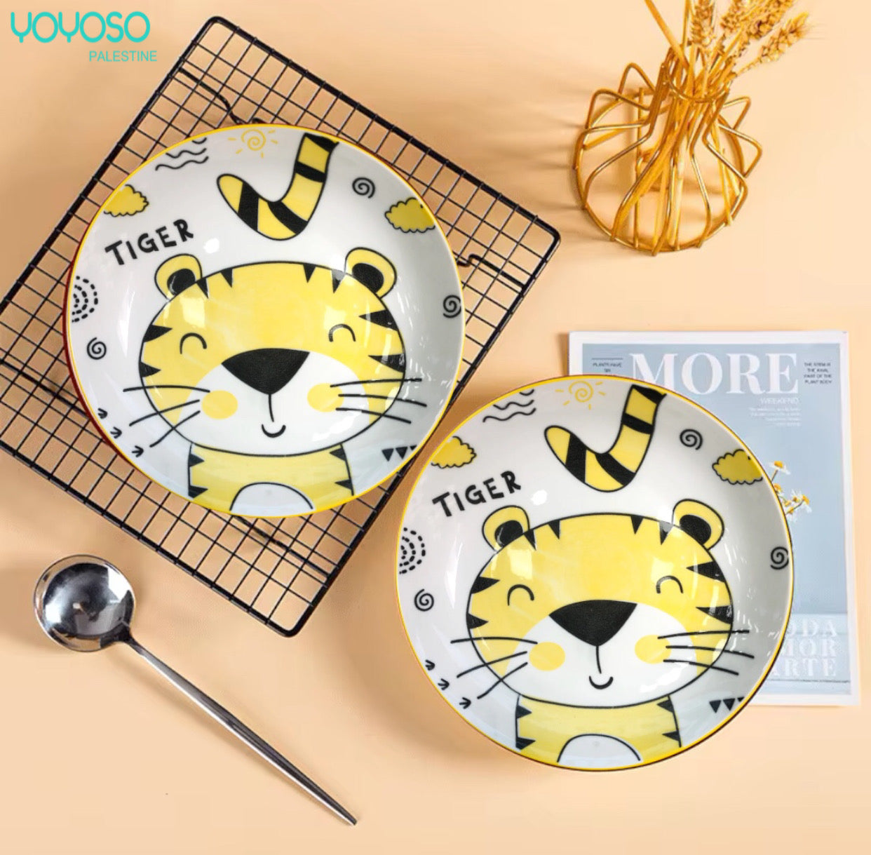 Tiger ceramic plate