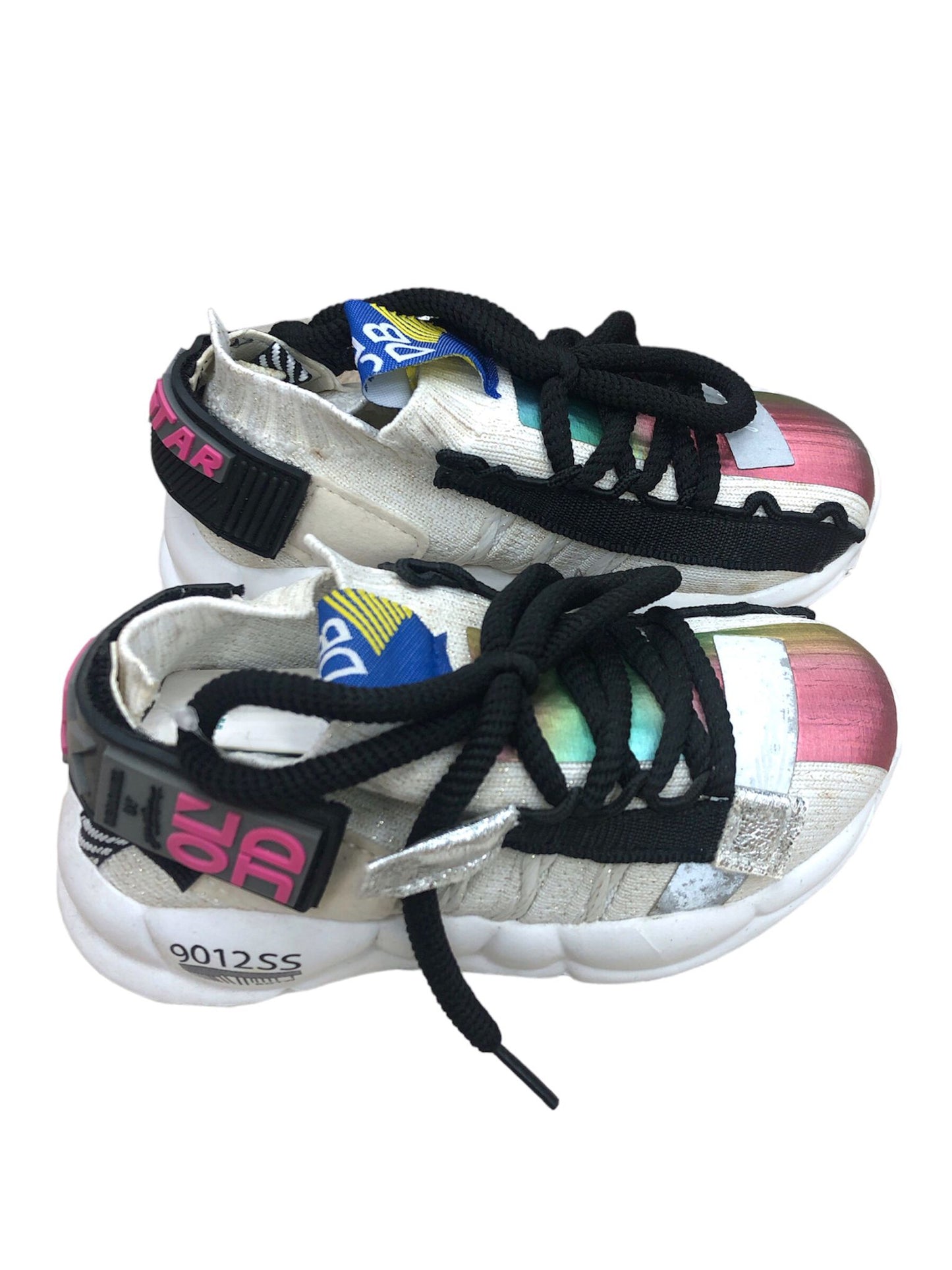 White colored medical shoes with black laces