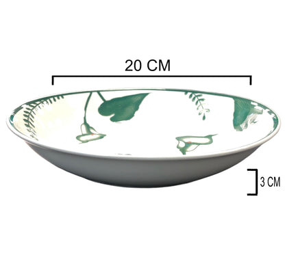 صحن سيراميك ورد اخضر 8 انش