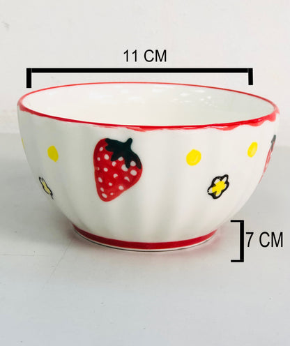 Strawberry ceramic dish