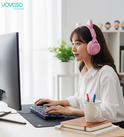 Colorful Foldable Cat Headphones