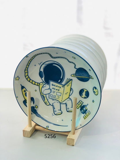 Spaceman ceramic plate