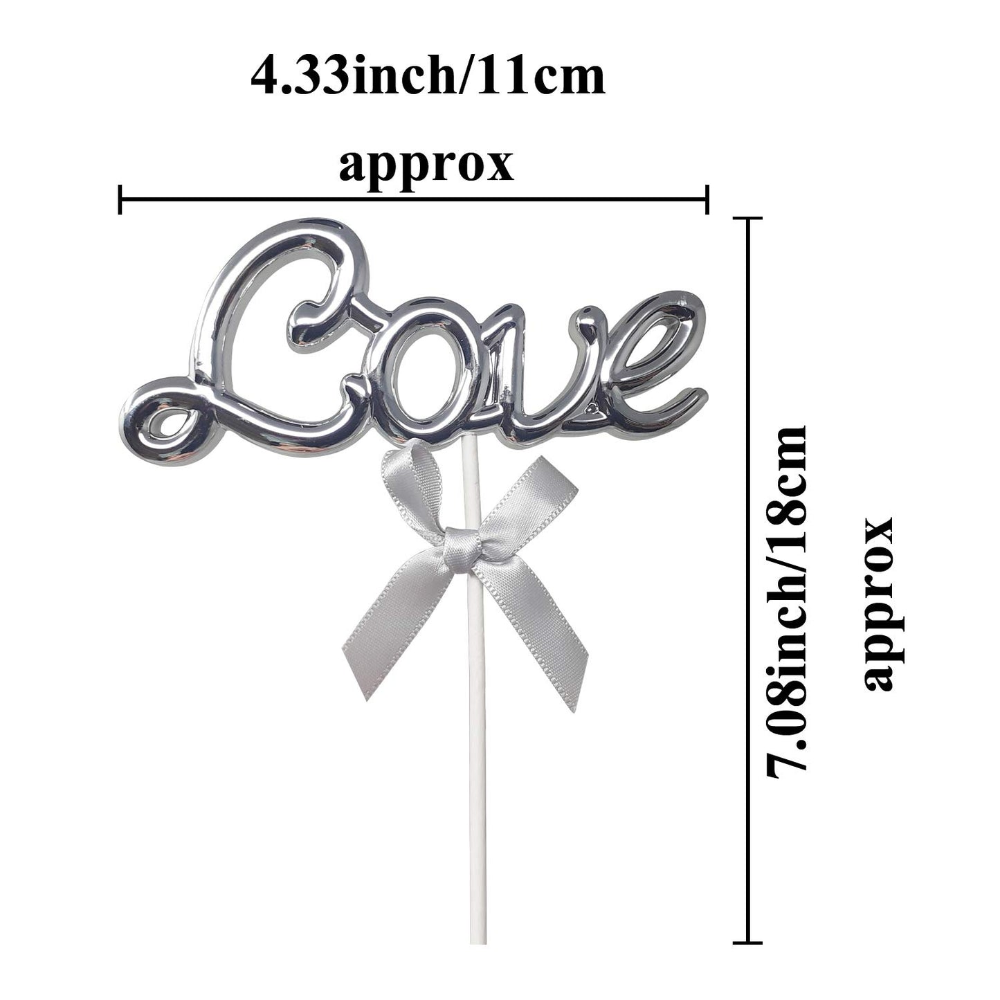 Plastic cake love word