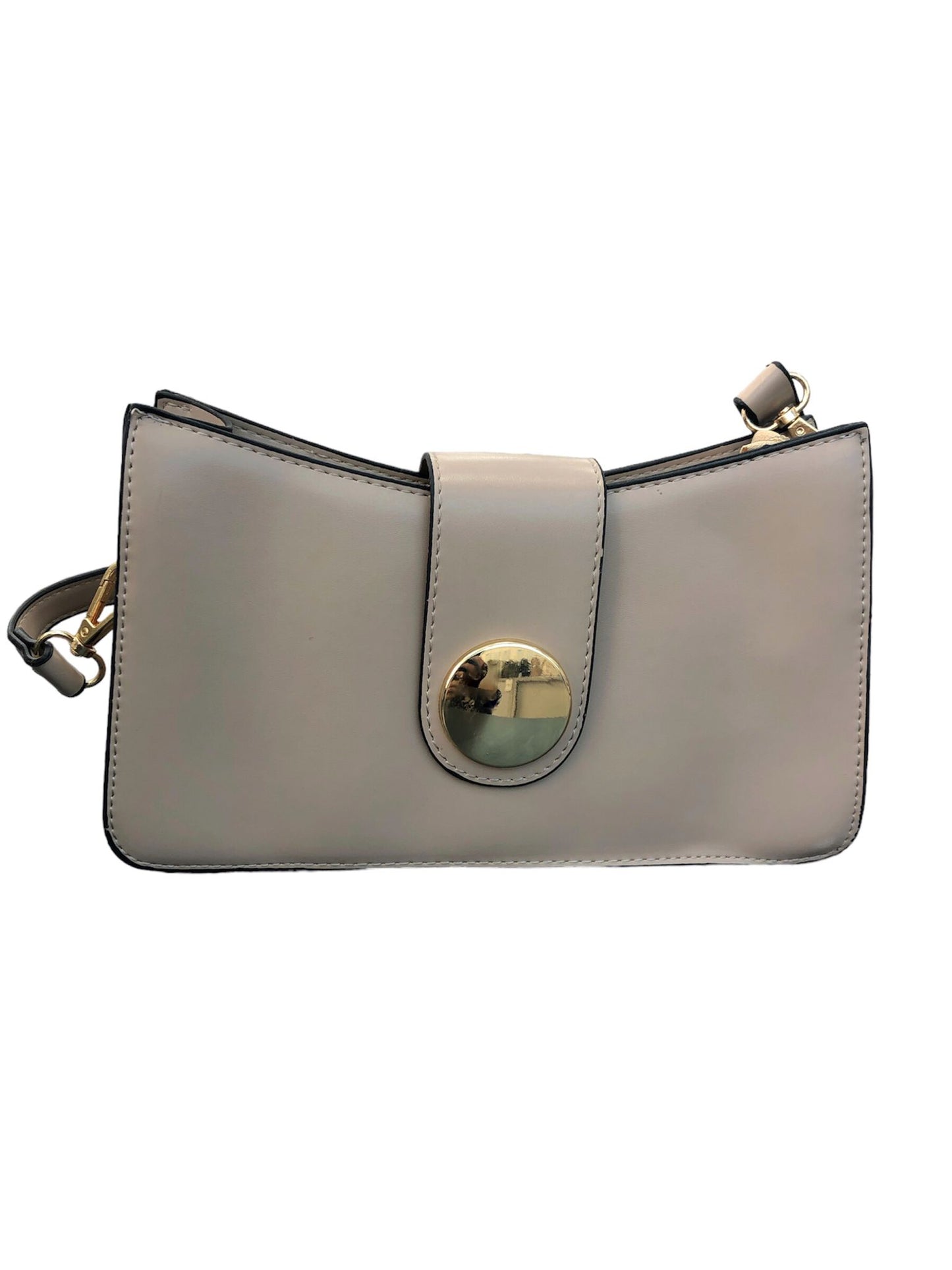 Beige leather ladies bag